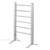 Pursonic 6-bar Freestanding Or Wall Mountable Electric Towel Warmer In Silver