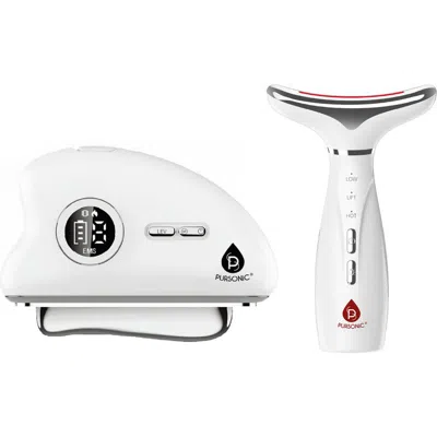 Pursonic 7-in-1 Led Light Therapy Beauty Device & Sculpting Wand In White