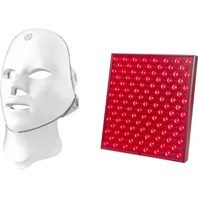 Pursonic 7-in-1 Led Light Therapy Face & Neck Mask + Led Red Light Therapy Panel In White