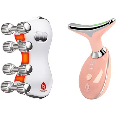 Pursonic 7-in-1 Led Therapy Wand & 5-in-1 Skin Roller Massager In Multi