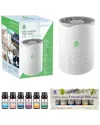 Pursonic Air Purifier With 6 Premium Blended Essential Oils In White