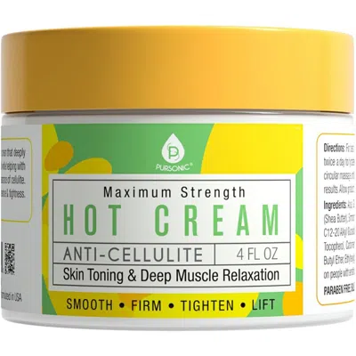 Pursonic Anti Cellulite & Muscle Relaxation Hot Cream In Yellow 4oz