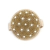 Pursonic Bath Brush And Rubber Massager With Lotus Wooden Handle In Ivory