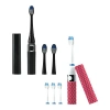 Pursonic Black & Pink Portable Sonic Toothbrush Bundle In Multi