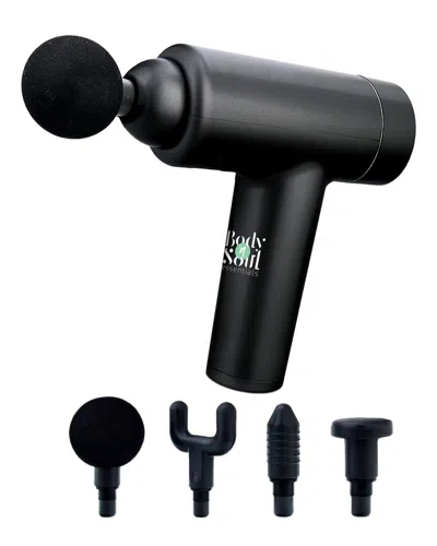 Pursonic Body N Soul Essential S 6-speed Usb Rechargeable Deep Tissue Percussion  Massage Gun In Black