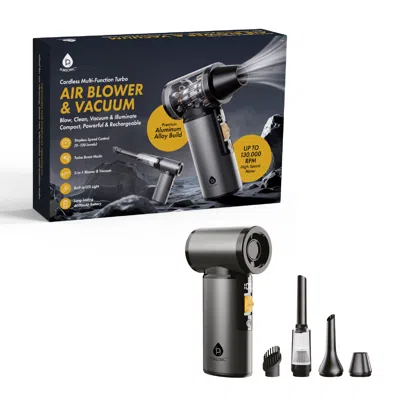 Pursonic Cordless Multi-function Turbo Air Blower & Vacuum With 130,000 Rpm For Fast & Deep Cleaning In Black