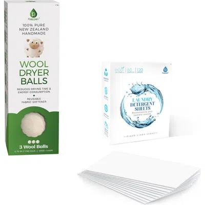 Pursonic Detergent Sheets & New Zealand Wool Dryer Balls Set In Multi