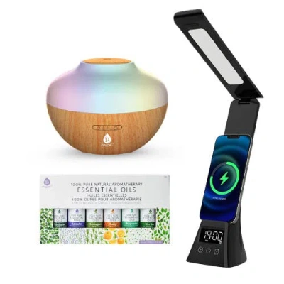Pursonic Diffuser, 6 Oils & 3-in-1 Led Desk Lamp In Multi