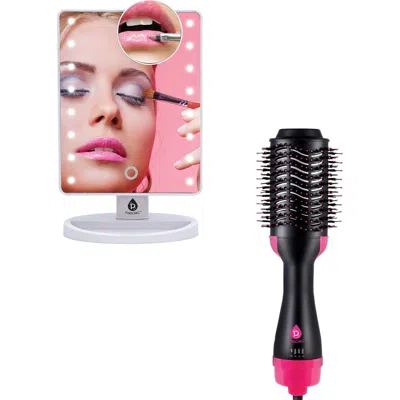 Pursonic Dimmable Led Led Vanity Mirror & One Step Volumizing Hair Dryer In Neutral