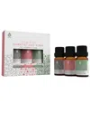 Pursonic Discontinued  Set Of 3 100% Pure Essential Oils