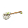 Pursonic Dual Action Dry Brush & Mesh Sponge Combo With Lotus Wooden Handle In Beige
