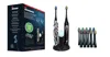 PURSONIC DUAL HANDLE RECHARGEABLE SONIC TOOTHBRUSH WITH UV SANITIZER,12 BRUSH HEADS, BLACK & ZEBRA