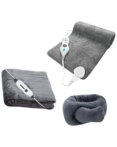 PURSONIC PURSONIC ELECTRIC SOFT MICROPLUSH HEATED THROW BLANKET