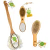Pursonic Exfoliation Essentials Kit Dual Brush, Bath Body Brush, & 4 In Beige