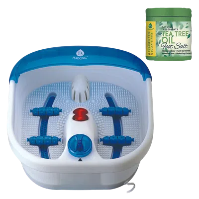 Pursonic Foot Spa Massager With Tea Tree Oil Foot Salt Scrub In Multi