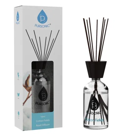 Pursonic Frangrance Reed Diffuser 100ml Cotton Fields In Black