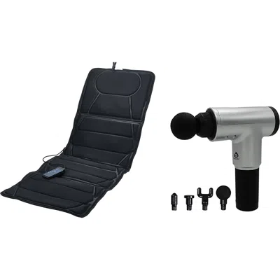 Pursonic Full-body Massage Mat & 6-speed Cordless Deep Tissue Massage Gun In Multi