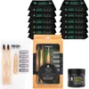 Pursonic Grooming Essentials Bundle Eco-friendly Razor + Flushable Man Wipes + Activated Coconut Cha In Black