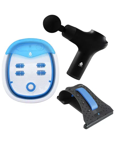 Pursonic Head-to-toe Relaxation Bundle With Massage Gun In Black