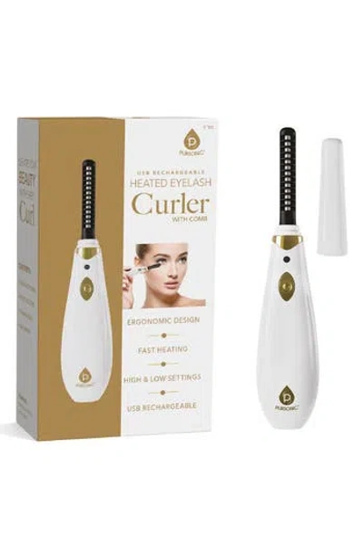 Pursonic Heated Eyelash Curler With Comb In White