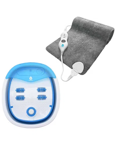 Pursonic Home Comfort Bundle With Electric Heating Pad & Footbath Spa Massager