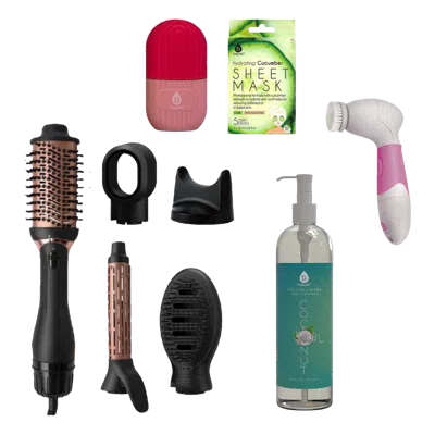 Pursonic Ice Cube Facial Roller, Cleansing Brush, & Hot Air Blower Brush