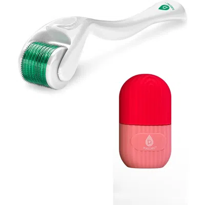 Pursonic Ice Cube Facial Roller Massager And Micro Needle Derma Roller In Multi