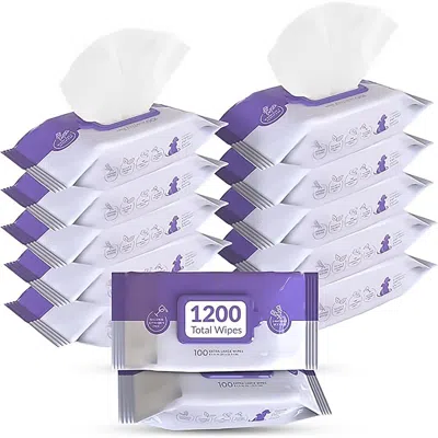 Pursonic Lavender Pet Wipes 12-pack, 1200 Wipes In Multi