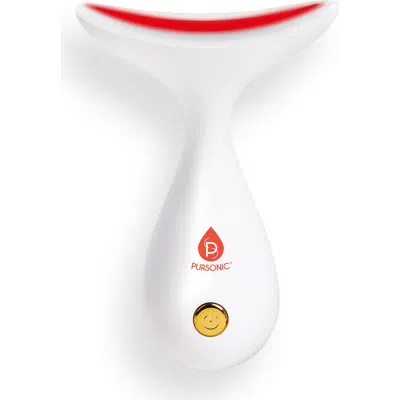 Pursonic Led Light Therapy Neck & Face Sculpting Wand In White