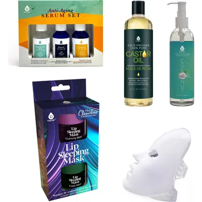 Pursonic Led Therapy Mask, Serum Trio, And Castor & Fractionated Coconut Oils In Multi