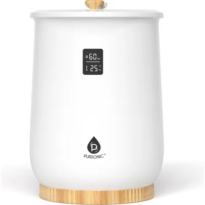 Pursonic Luxury Towel Warmer With One-touch Digital Control Panel In White