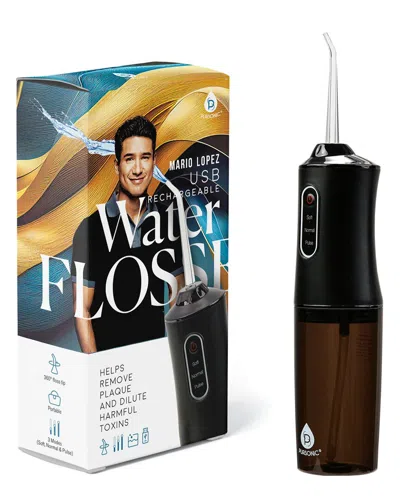 Pursonic X Mario Lopez Usb Rechargeable Water Flosser In Black