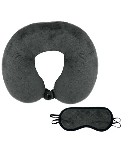 PURSONIC PURSONIC MEMORY FOAM TRAVEL PILLOW WITH SLEEP MASK