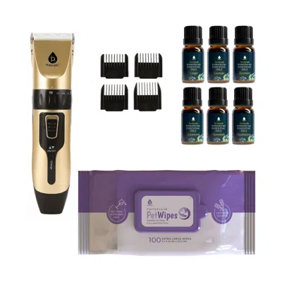 Pursonic Pet Grooming Bundle - Rechargeable Hair Trimmer, 6-pack Essential Oils & Lavender Wipes In Multi