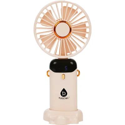 Pursonic Portable Mini Digital Fan In Pink