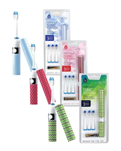 Pursonic Portable Sonic Toothbrush Family Bundle In White