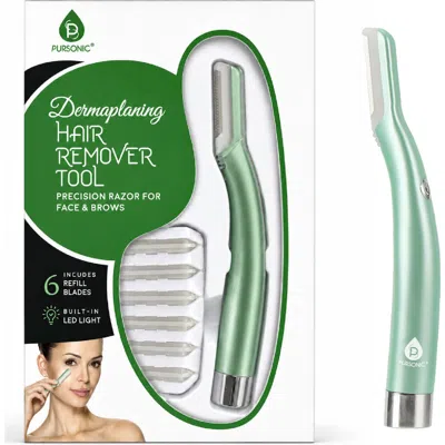 Pursonic Precision Dermaplaning Hair Remover Tool In Green