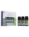Pursonic 100% Pure Essential Oils 3 Pack 10 ml Eucalyptus,lavender,tea Tree