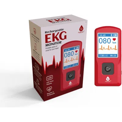 Pursonic Rechargeable Ekg Monitor In Red
