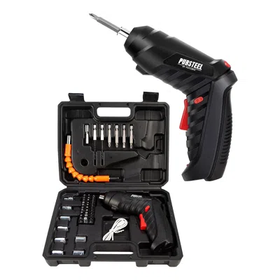 Pursonic Rechargeable Electric Screwdriver 47 Piece Set - The Ultimate Tool For Diy & Repairs In Black