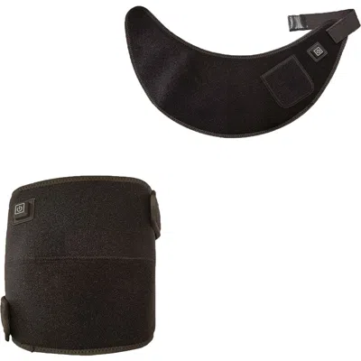 Pursonic Red Light Therapy Bundle For Joint & Muscle Relief Neck Pack Wrap & Knee Pad Set In Black