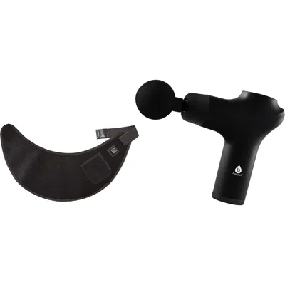 Pursonic Red Light Therapy Neck Wrap & 3-speed Massage Gun In Black