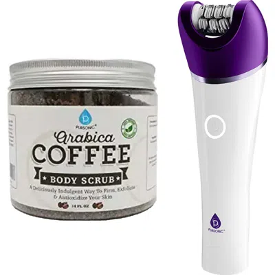Pursonic Smooth & Energized Skincare Bundle 6-in-1 Smooth Glide Epilator + Arabica Coffee Body Scrub In Multicolor