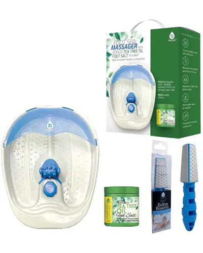 Pursonic Soothing Foot Spa Massager With Tea Tree Salt Scrub & Callus Remover In Multi