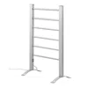 Pursonic 6-bar Freestanding Or Wall Mountable Electric Towel Warmer In Silver
