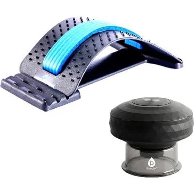 Pursonic The Ultimate Recovery & Alignment Duo Cupping Therapy Device + Back Stretching Device In Black