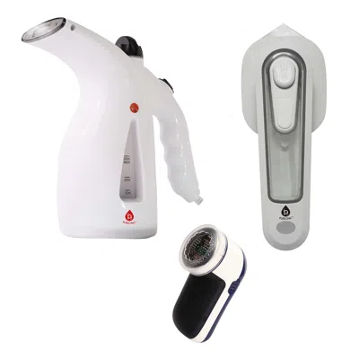 Pursonic Travel-ready Fabric Care Trio - Steamer, Mini Iron, & Lint Remover In Multi