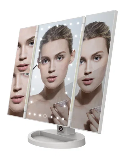 PURSONIC PURSONIC TRI -FOLD VANITY MAKEUP MIRROR WITH 24 NATURAL WHITE LED LIGHTS