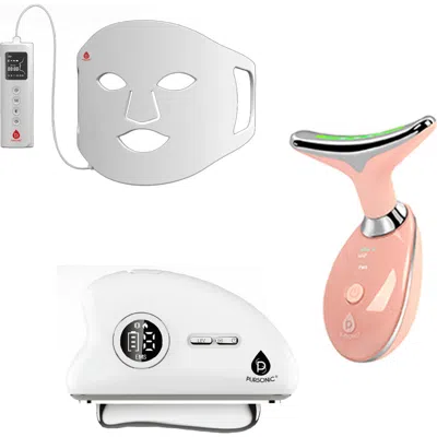 Pursonic Ultimate 3-piece Led Light Therapy & Face Sculpting System In White