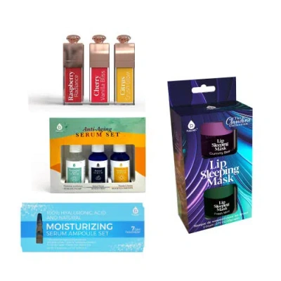 Pursonic Ultimate Glow Collection Nourishing Lip Oils, Overnight Lip Mask, Anti-aging Serum Set & Hy In Multi
